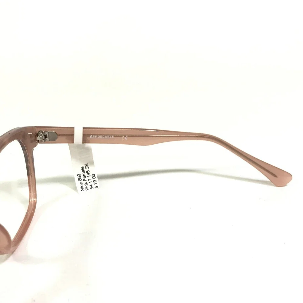 Affordable Designs Eyeglasses Frames ALICE PINK Cat Eye Full Rim 54-17-145